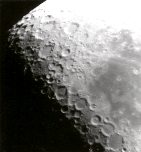 A picture of the moon, taken at thirty five degrees